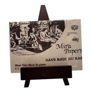 Hand made 100% Rag Mira Papers Water Color Block 25 Sheets 5"x7" Cold Press